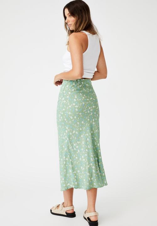 Cotton On - All day slip skirt - green