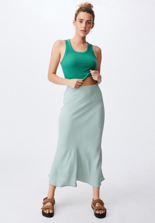 Cotton On - All day slip skirt - lush green