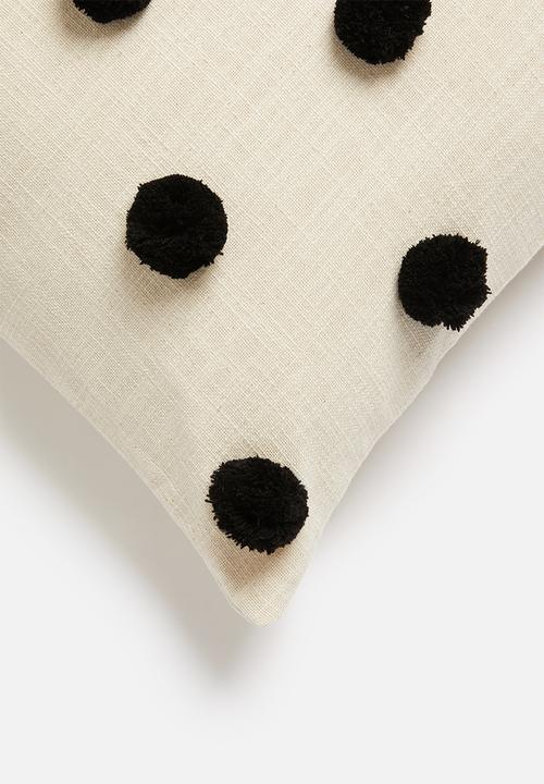 Sixth Floor - Talia cushion cover - charcoal & natural
