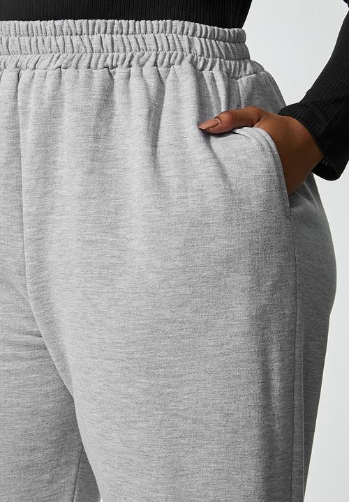Superbalist - Wide leg track pant - grey 