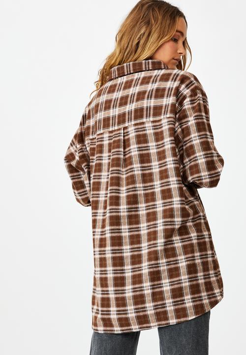 Cotton On - Boyfriend shirt - brown