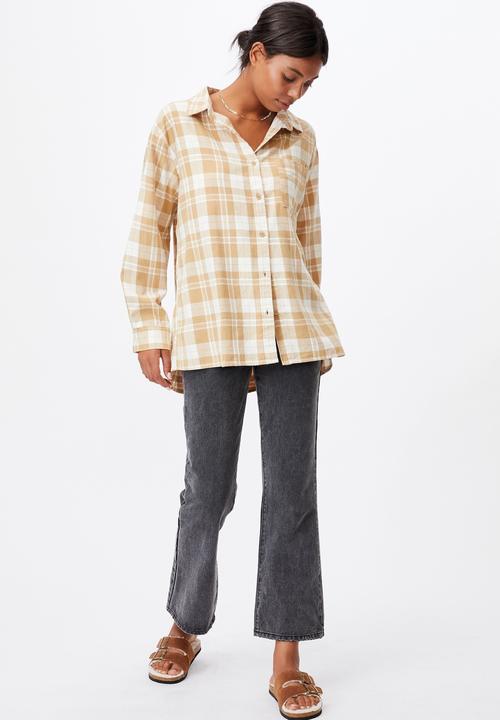 Cotton On - Boyfriend shirt - caramel brown