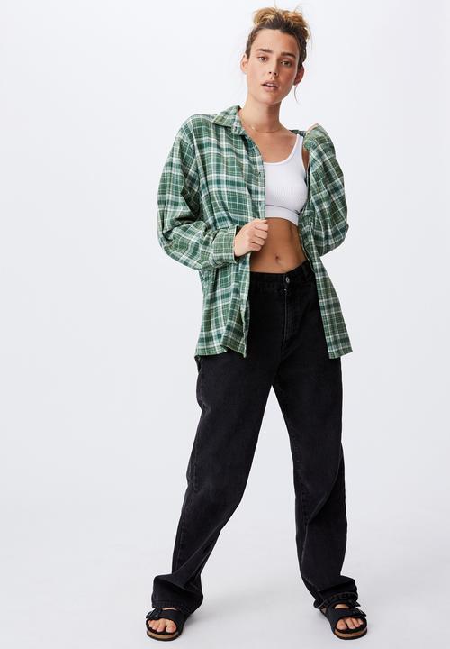 Cotton On - Boyfriend shirt - green