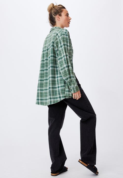 Cotton On - Boyfriend shirt - green