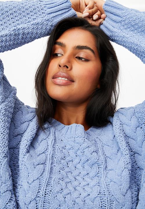 Cotton On - Curve chenille pullover - air blue