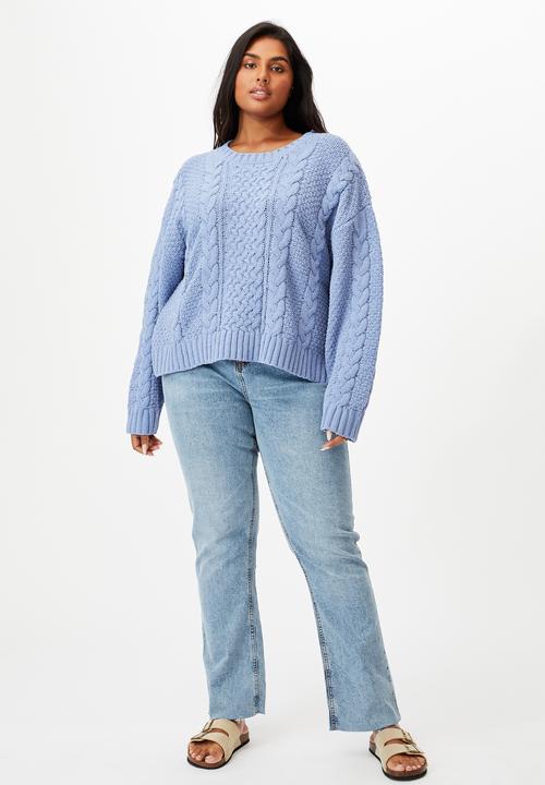 Cotton On - Curve chenille pullover - air blue