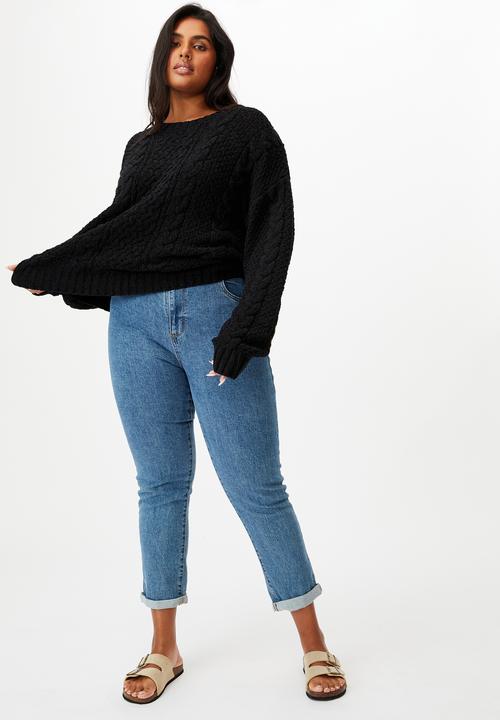 Cotton On - Curve chenille pullover - black
