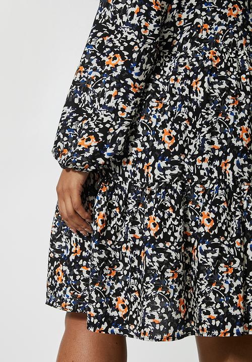 Superbalist - V-neck tiered midi - multi