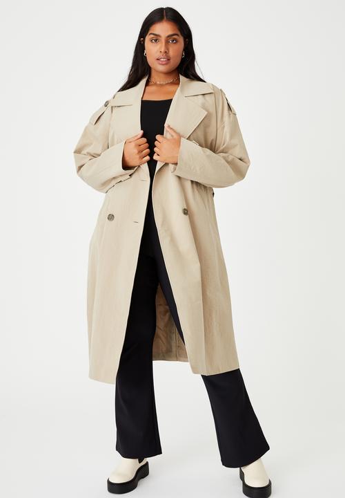 Cotton On - Curve oversized trench - taupe