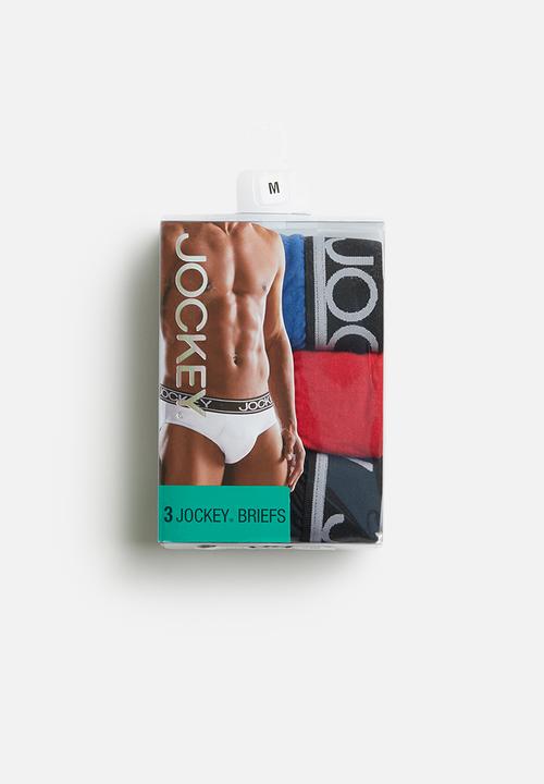 Jockey - 3 pack plain jockey brief - multi
