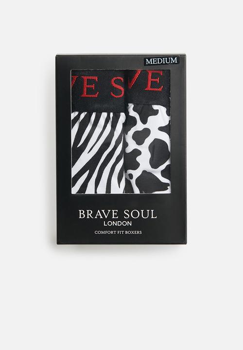 Brave Soul - Monotone underwear - white & black 