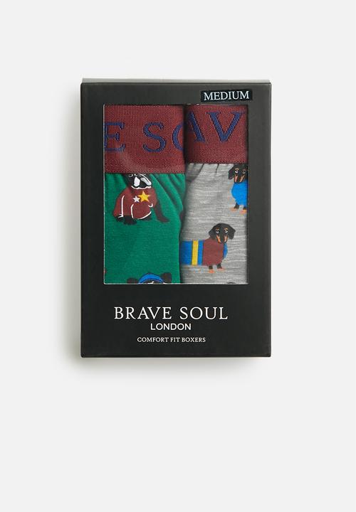 Brave Soul - Breed underwear - grey & green