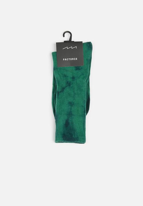 Factorie - Retro ribbed socks - green 