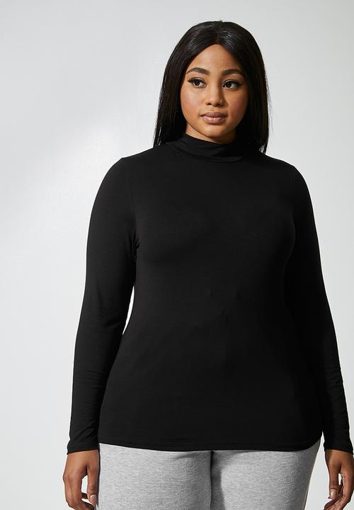 Superbalist - 2 Pack funnel neck viscose tops - black & white