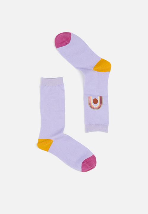 Typo - Womens novelty socks - lilac arch