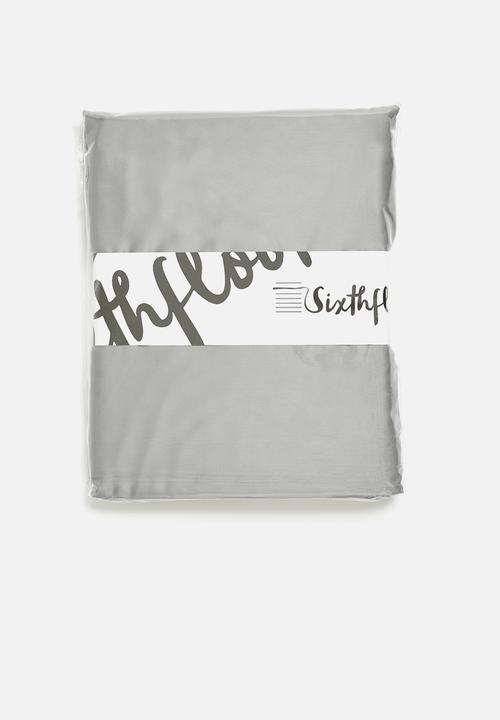 Sixth Floor - 100% bamboo super soft fitted sheet - grey
