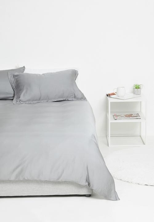 Sixth Floor - 100% bamboo super soft duvet cover set - grey