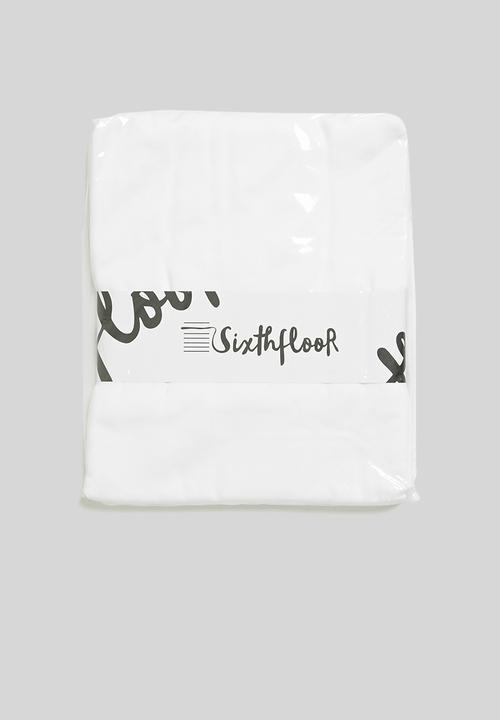 Sixth Floor - 100% bamboo super soft flat sheet - white