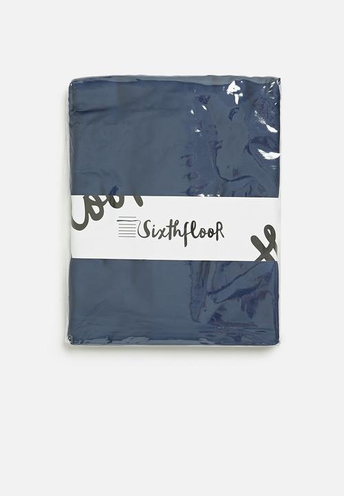 Sixth Floor - 100% bamboo super soft flat sheet - navy