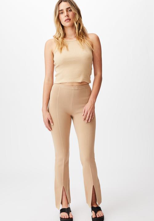 Cotton On - Millie knit pant - taupe