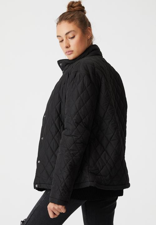 Cotton On - Recycled quilted jacket - black