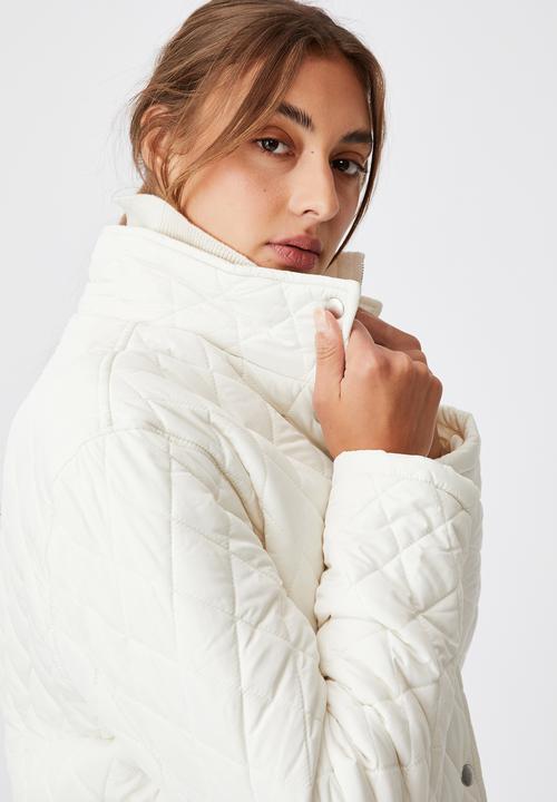 Cotton On - Recycled quilted jacket - ecru