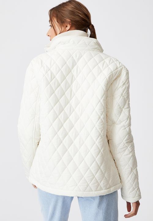 Cotton On - Recycled quilted jacket - ecru
