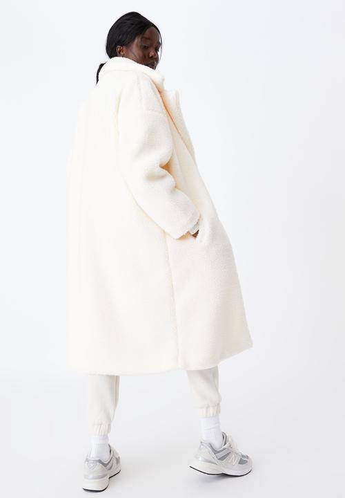 Factorie - Longline teddy jacket - ivory