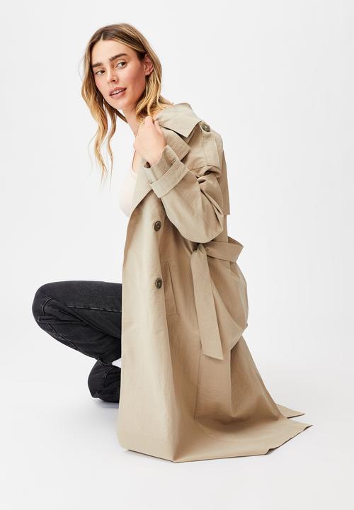 Cotton On - The oversized trench - washed taupe