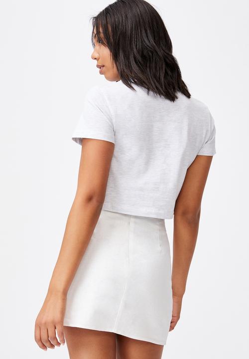 Cotton On - Ultimate a-line mini skirt - white