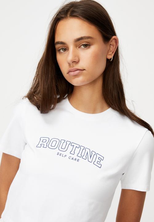 Factorie - Fitted graphic T-shirt - white