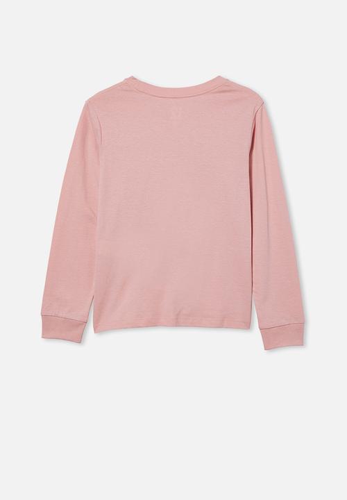 Free by Cotton On - Girls classic ls tee - marshmallow/ain t no other