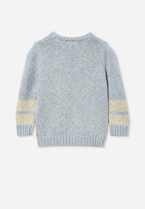 Cotton On - Blair knit crew - dusty blue twist
