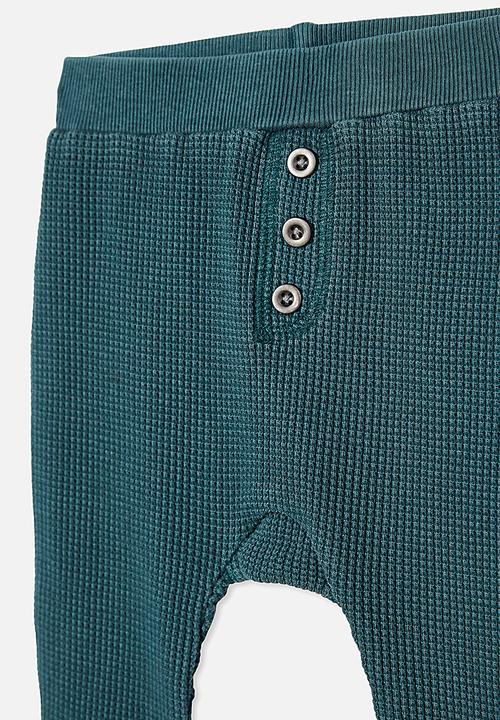 Cotton On - The waffle pant - teal