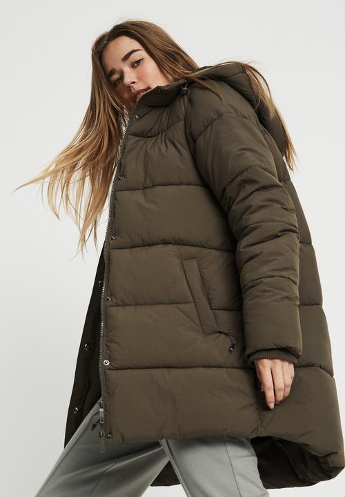 Cotton On - The recycled mother mid length puffer - khaki