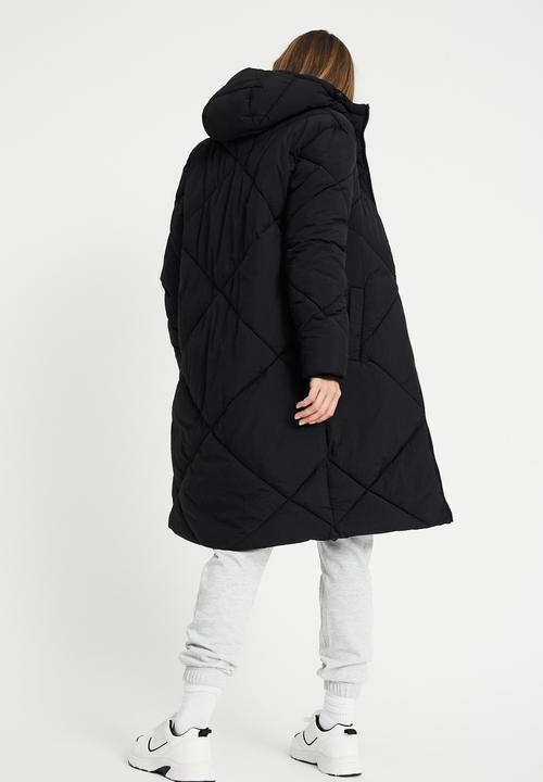 Cotton On - The recycled mother longline puffer - black