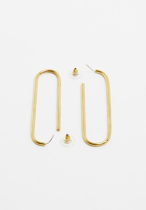 Matter of Fakt - Vista a la vista brass earrings - brass