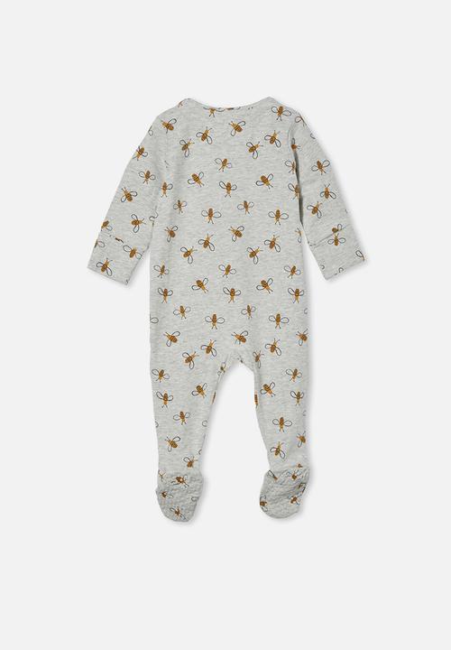 Cotton On - The long sleeve zip romper - grey
