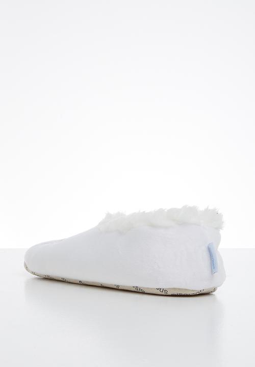 snoozies!® - Off the market slipper - white