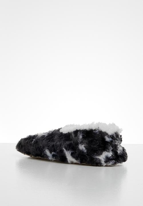 snoozies!® - Tie dye slipper - black & white 