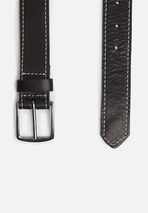 Superbalist - Boston double stitch belt - black