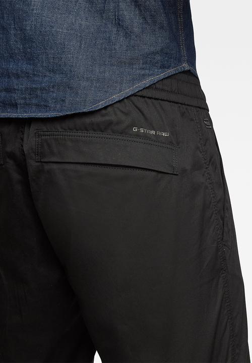 G-STAR - Relaxed cuffed trainer chino  - black