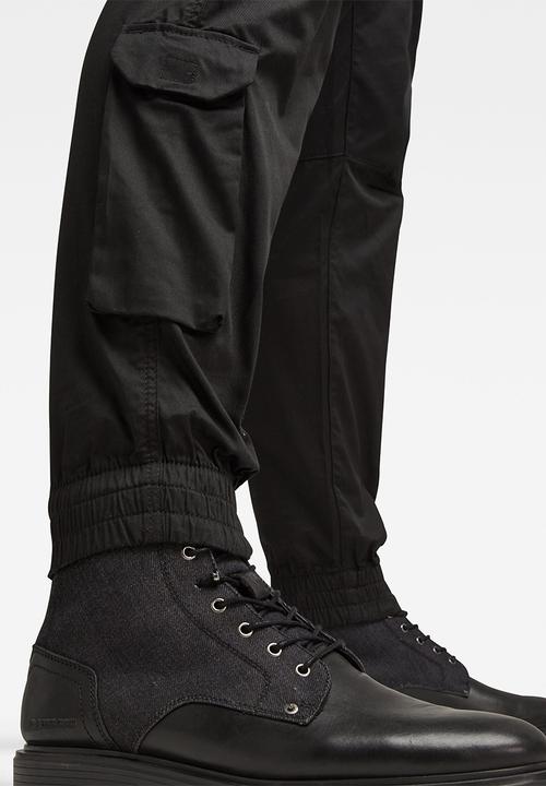 G-STAR - Relaxed cuffed trainer chino  - black