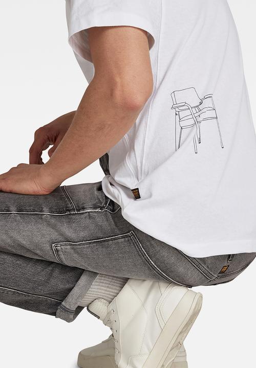 G-STAR - Multi object graphic r short sleeve tee - white