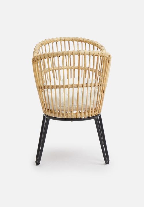 Sixth Floor - Luna rattan cot with foam cushion - natural