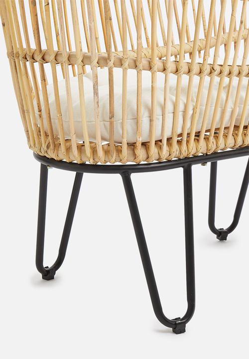 Sixth Floor - Luna rattan cot with foam cushion - natural