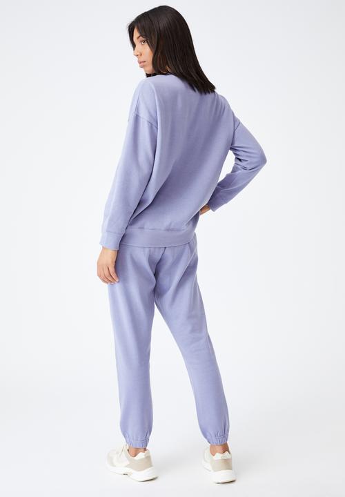 Cotton On - Lifestyle gym track pant - periwinkle