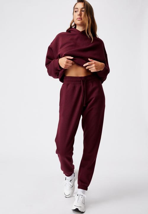 Cotton On - Lifestyle gym track pant - mulberry