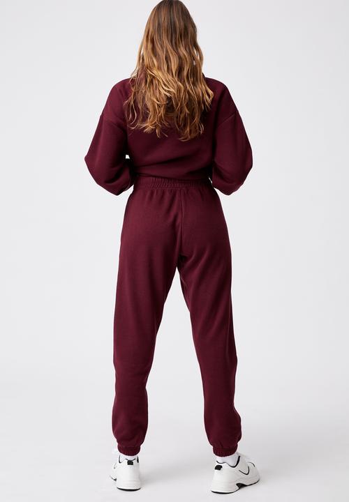 Cotton On - Lifestyle gym track pant - mulberry