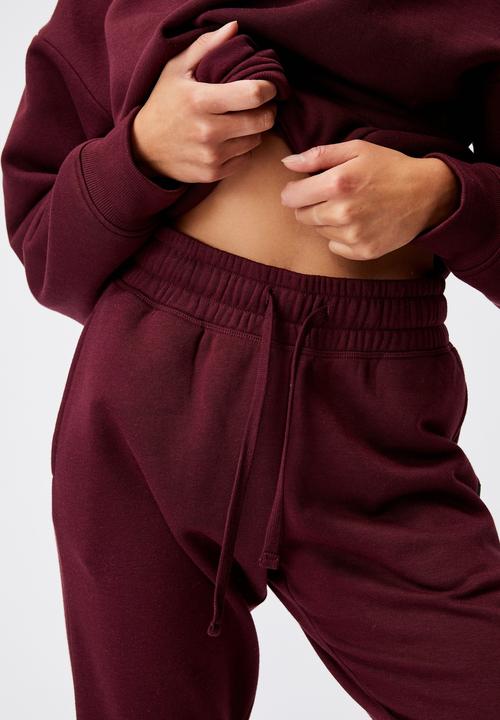 Cotton On - Lifestyle gym track pant - mulberry